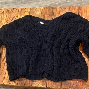 Garage Black V-Neck Sweater